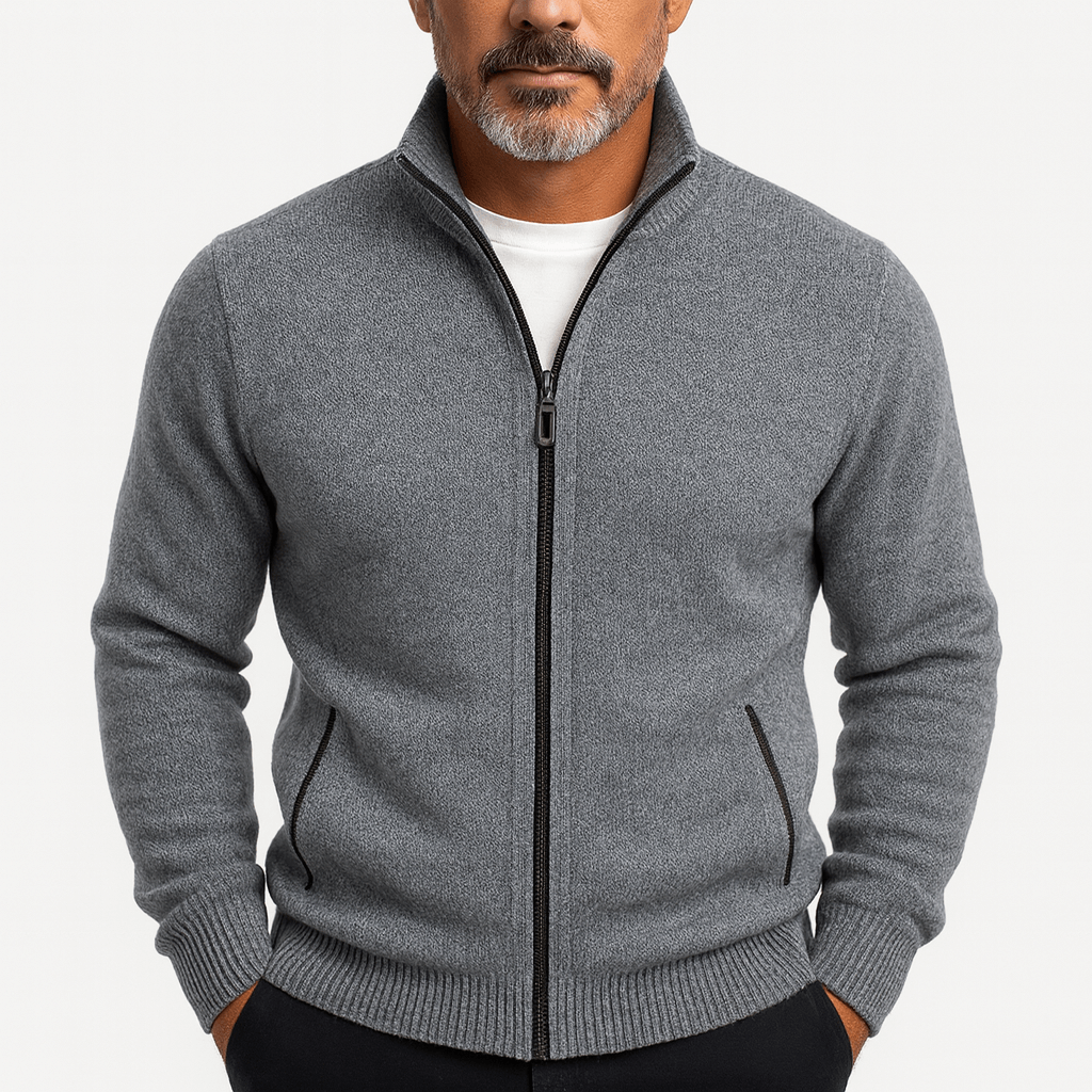 Lovestylo | Hoge Kraag Rits Cardigan