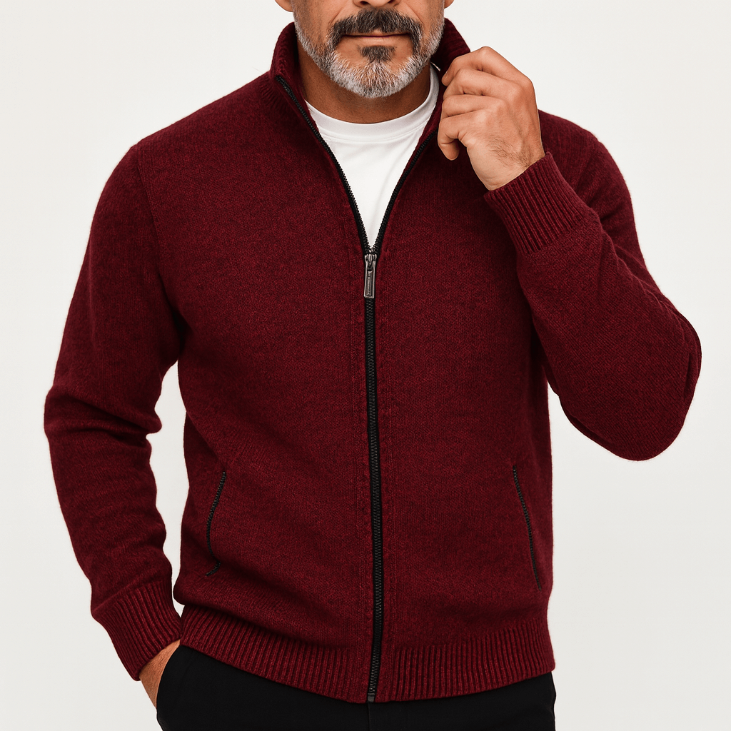 Lovestylo | Hoge Kraag Rits Cardigan