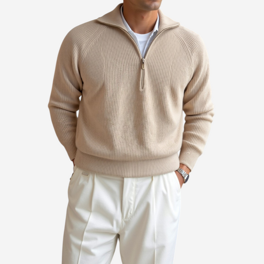 Lovestylo | Geribbelde Half-Zip Trui