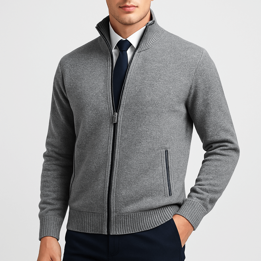 Lovestylo | Zip-Up Cardigan met Staande Kraag