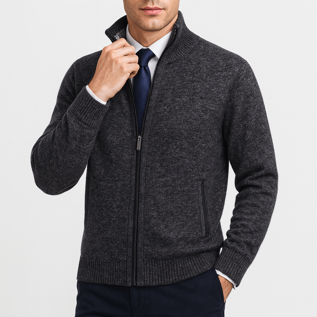Lovestylo | Zip-Up Cardigan met Staande Kraag